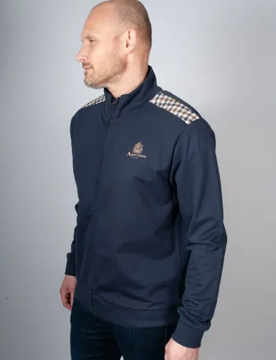 Aquascutum Active Full Zip Sweater With Club Check Details