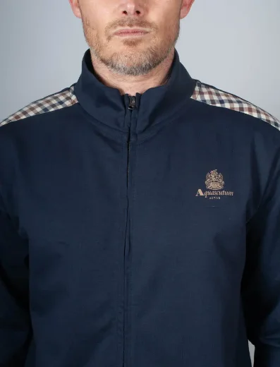 Aquascutum Active Full Zip Sweater With Club Check Details