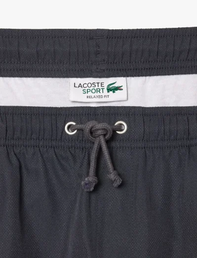 Lacoste Lightweight Diamond Taffeta Shorts | Dark Grey