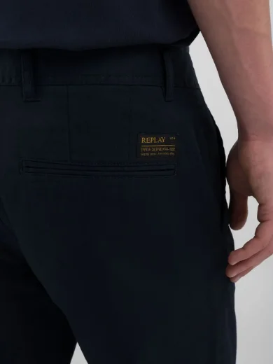 Replay Damian Twill Chino Trouser | Navy