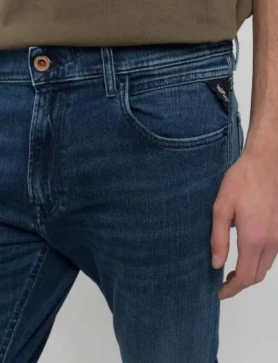 Replay Anbass Slim Fit Touch Denim Jean | Dark Blue
