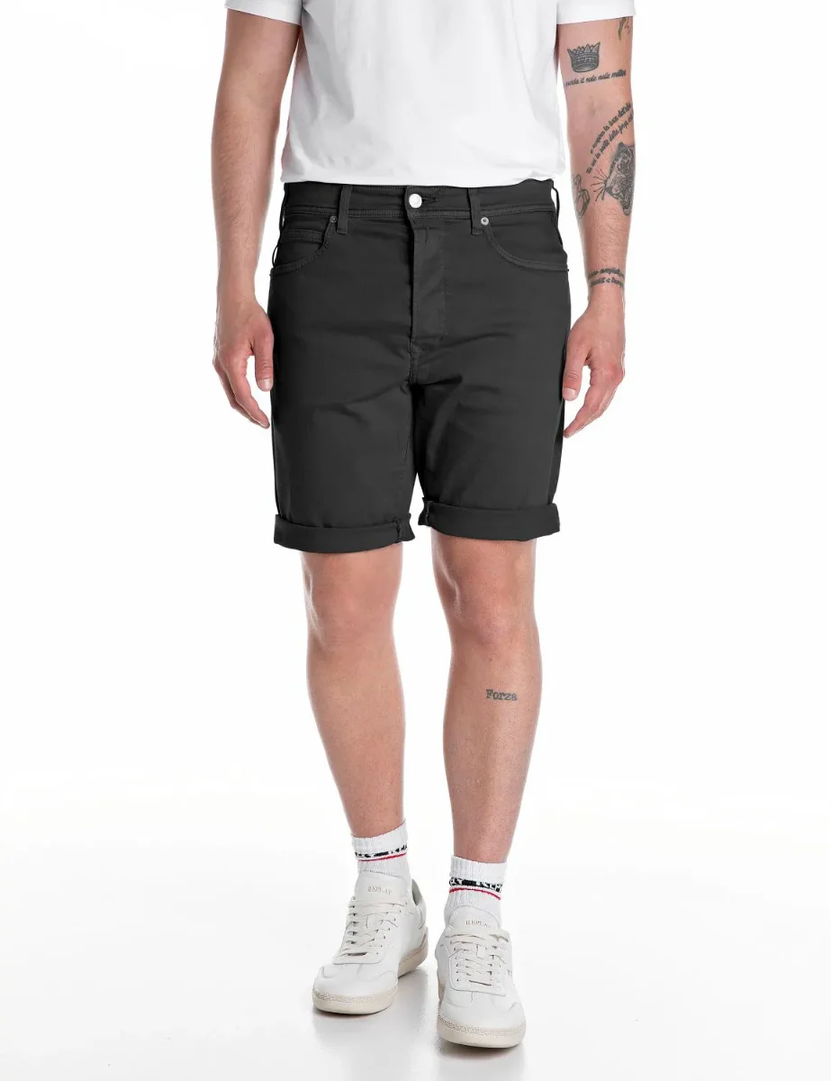 Replay RBJ.981 Tapered Fit Shorts | Washed Black