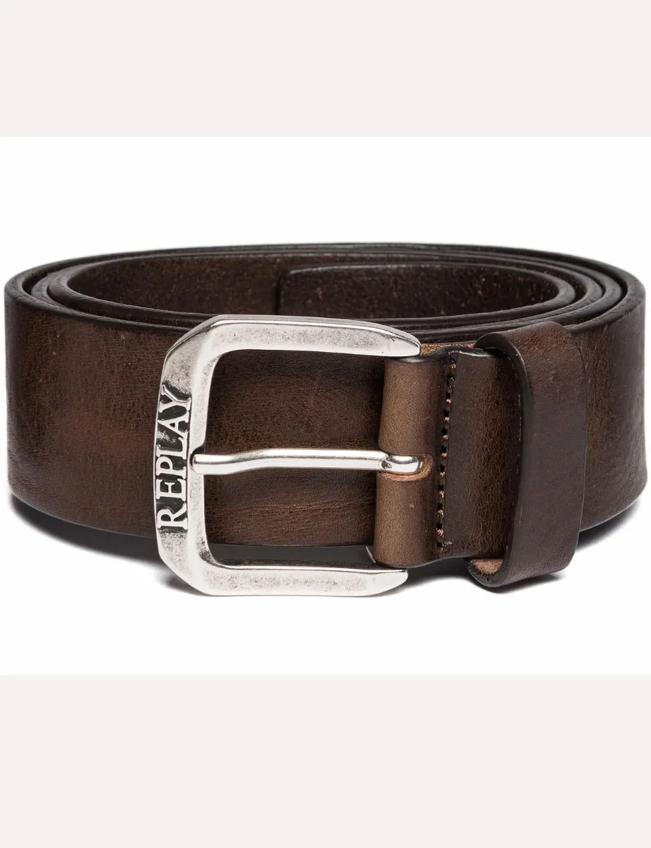 Replay Vintage Leather Belt | Fade Tobacco