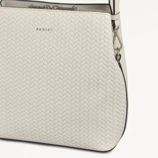 Radley Dukes Place Medium Compartment Cross Body | Weave Chalk