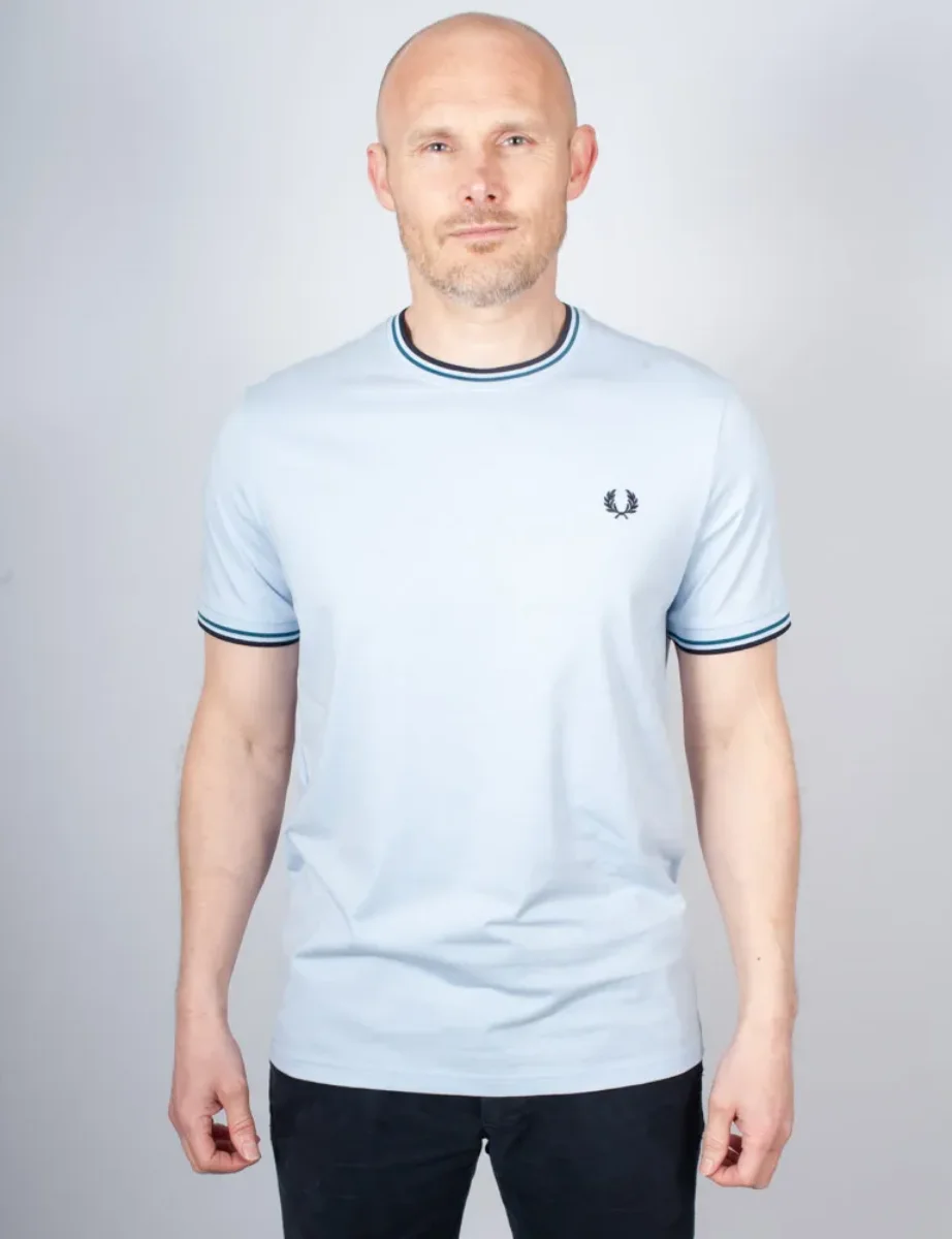 Fred Perry Twin Tipped T-shirt | Light Smoke 
