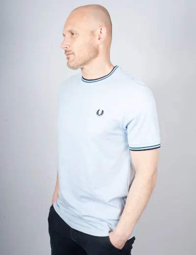 Fred Perry Twin Tipped T-shirt | Light Smoke 