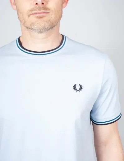 Fred Perry Twin Tipped T-shirt | Light Smoke 