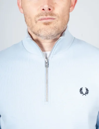 Fred Perry Half Zip Sweatshirt | Light Smoke