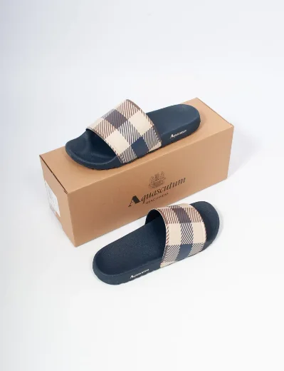 Aquascutum Active Macroiconic Slippers | Navy