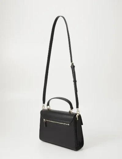 Guess Eco-Aldith Top Handle Flap Bag | Black