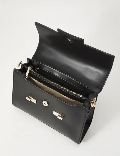 Guess Eco-Aldith Top Handle Flap Bag | Black