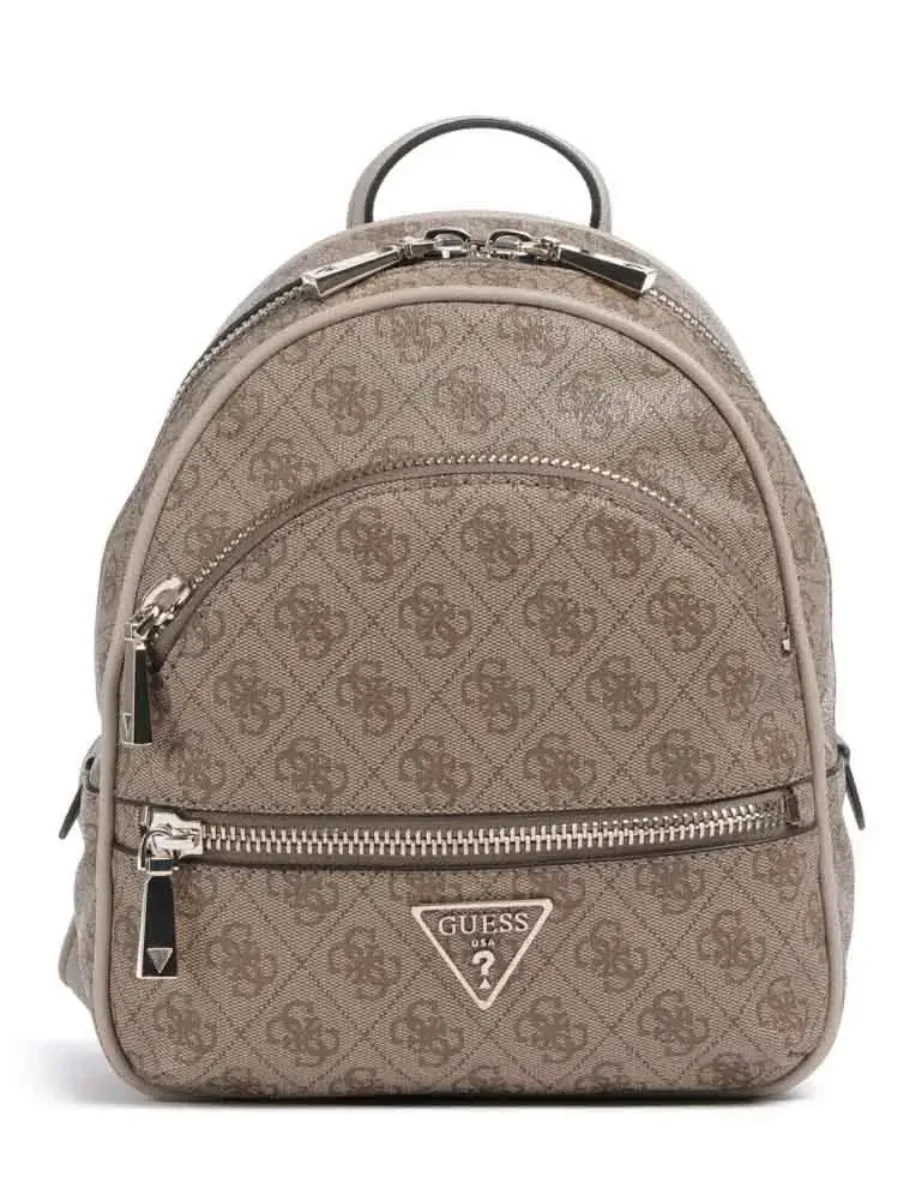 Guess Manhattan Large 4G Logo Backpack | Latte Logo