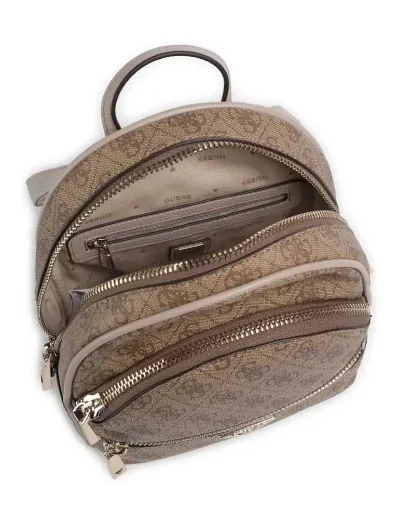 Guess Manhattan Large 4G Logo Backpack | Latte Logo