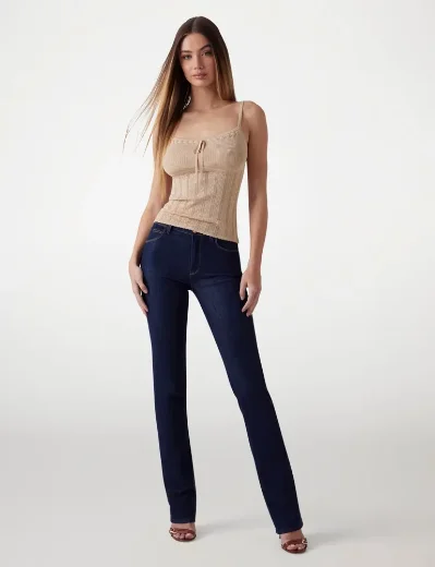 Guess Women's Sexy Straight Fit Stretch Jean | Dark Blue