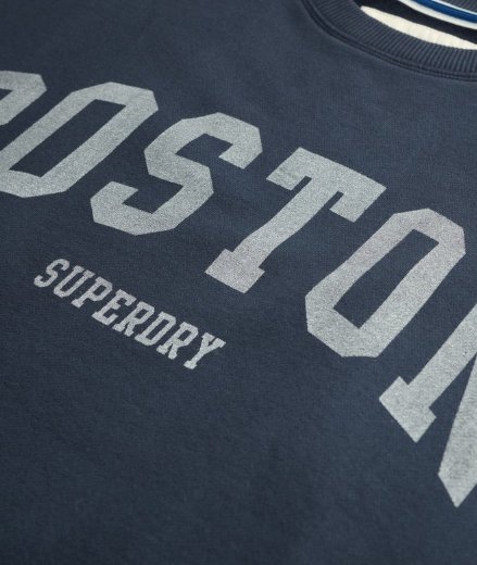 Superdry Athletic Oversized Crew Neck Sweater | Eclipse Navy