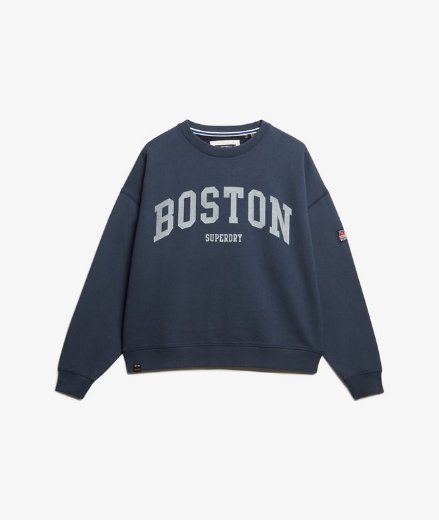Superdry Athletic Oversized Crew Neck Sweater | Eclipse Navy