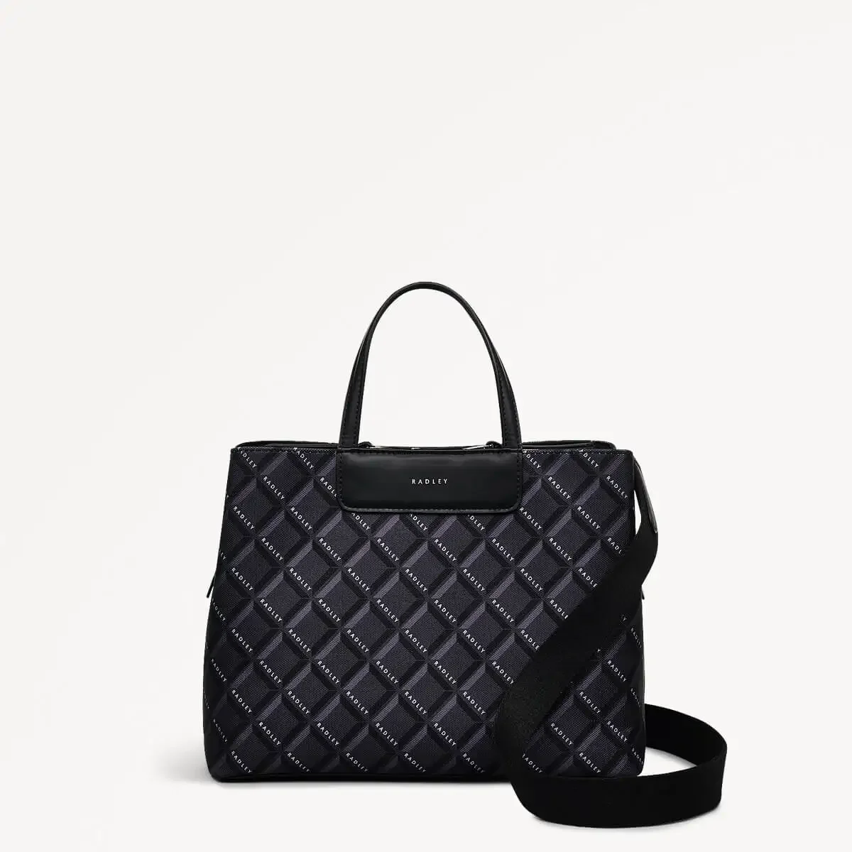 Radley Southwell Gardens Geo Print Handbag | Black