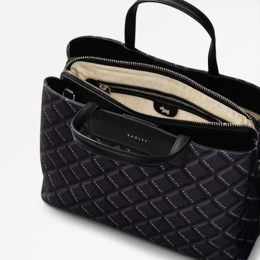 Radley Southwell Gardens Geo Print Handbag | Black