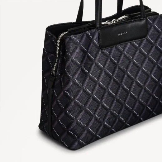 Radley Southwell Gardens Geo Print Handbag | Black