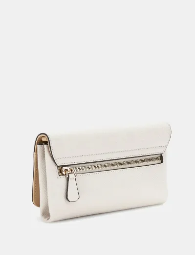 Guess Noelle Crossbody Flap Clutch | Bone