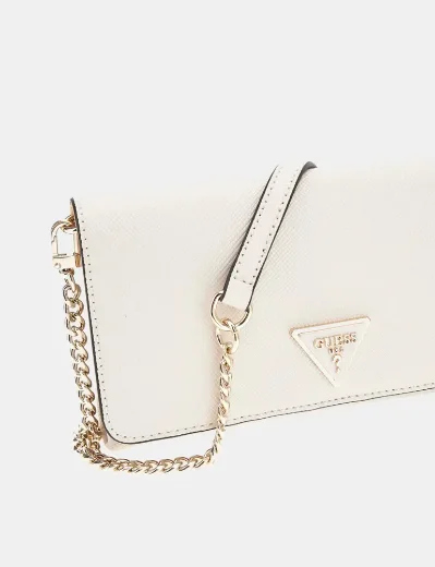 Guess Noelle Crossbody Flap Clutch | Bone