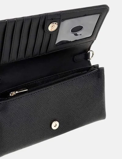 Guess Noelle Crossbody Flap Clutch | Black