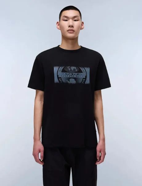 Napapijri Vanni Large Printed T-Shirt | Black Napapijri Vanni Large Printed T-Shirt | Black