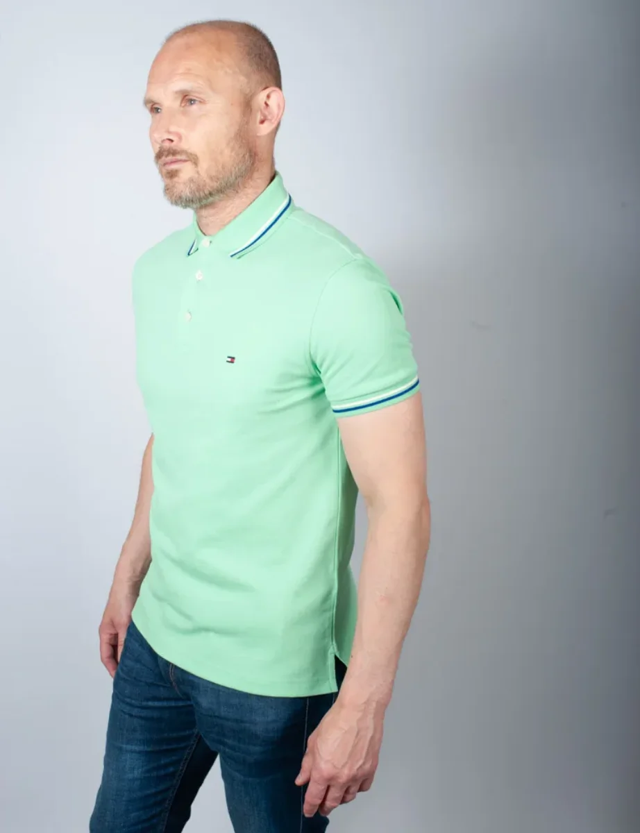 Tommy Hilfiger Slim Fit Tipped Polo Shirt | Verdant Green 