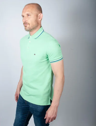 Tommy Hilfiger Slim Fit Tipped Polo Shirt | Verdant Green 