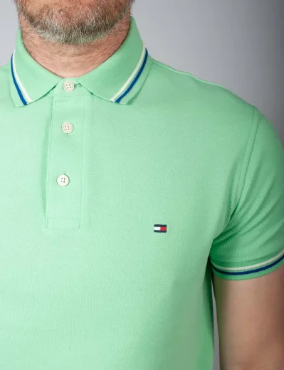 Tommy Hilfiger Slim Fit Tipped Polo Shirt | Verdant Green 