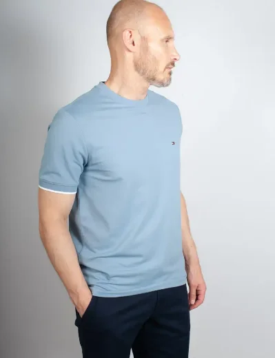 Tommy Hilfiger Performance Tipped T-Shirt | Brisk Blue