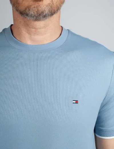 Tommy Hilfiger Performance Tipped T-Shirt | Brisk Blue