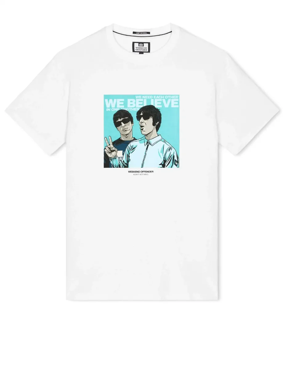 Weekend Offender Believe Graphic Logo T-Shirt | White