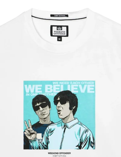 Weekend Offender Believe Graphic Logo T-Shirt | White