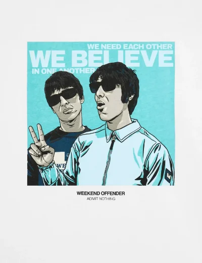 Weekend Offender Believe Graphic Logo T-Shirt | White