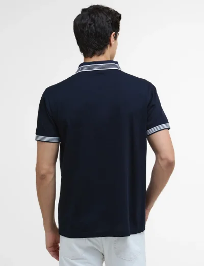 Barbour International Upham Zip Polo Shirt | Navy