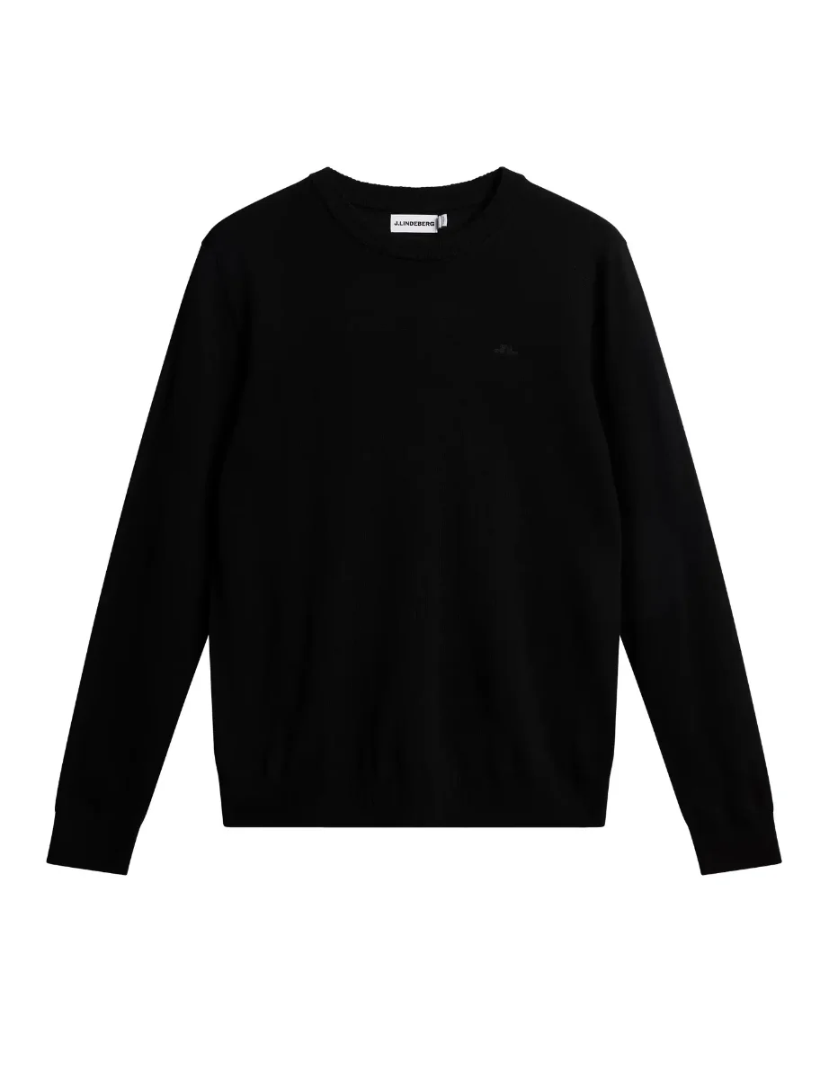 J.Lindeberg Keane Merino Crew Neck | Black
