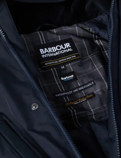 Barbour International Willett Waterproof Coat | Navy