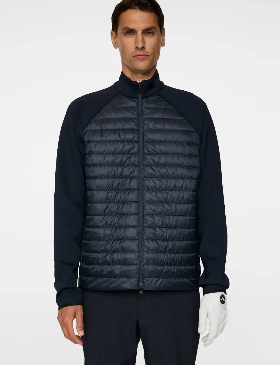 J.Lindeberg Hayden Quilt Hybrid Jacket | Navy