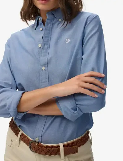 Superdry Slim Oxford Shirt | Azure Blue