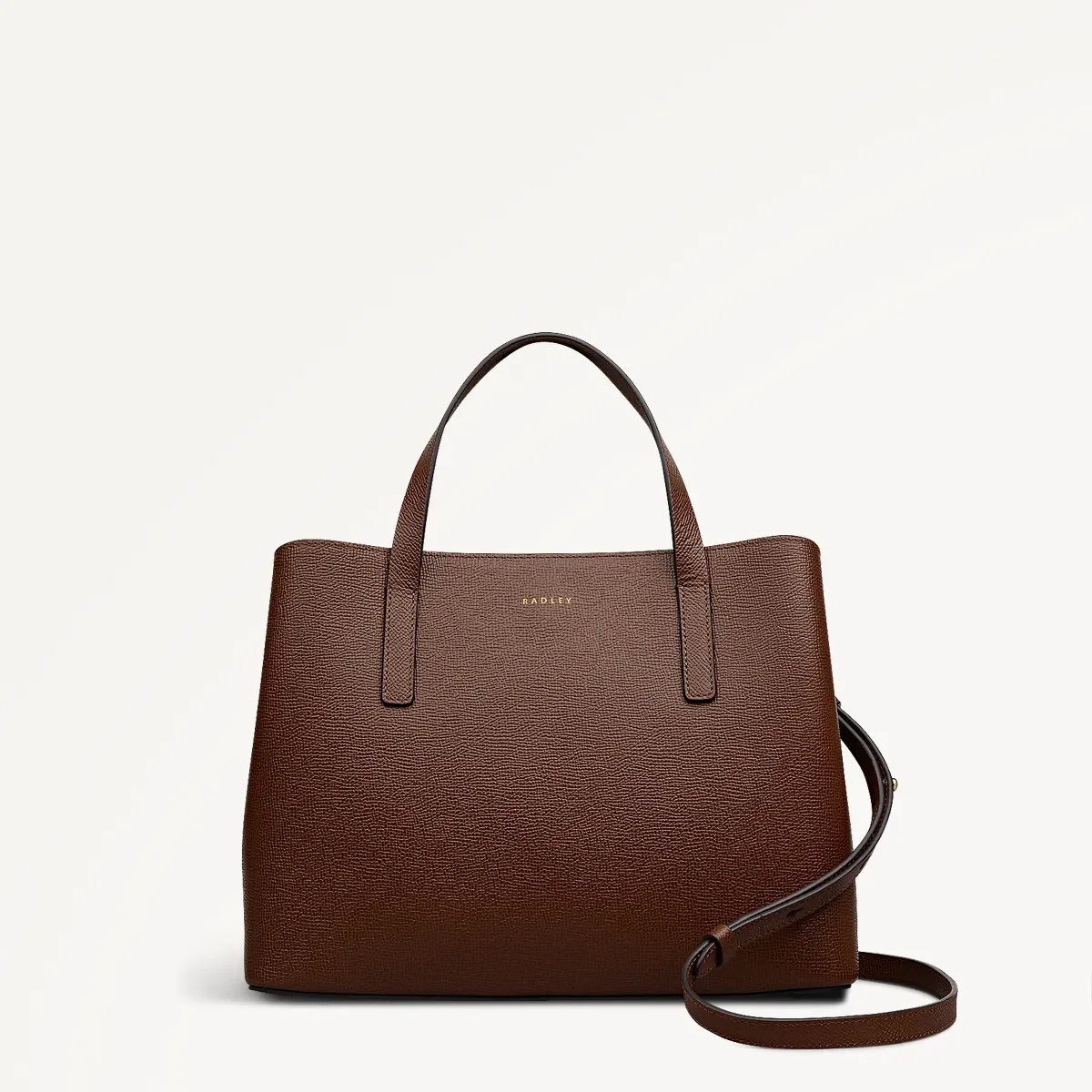 Radley Dukes Place Textured Medium Zip-top Grab Bag | Chocolate