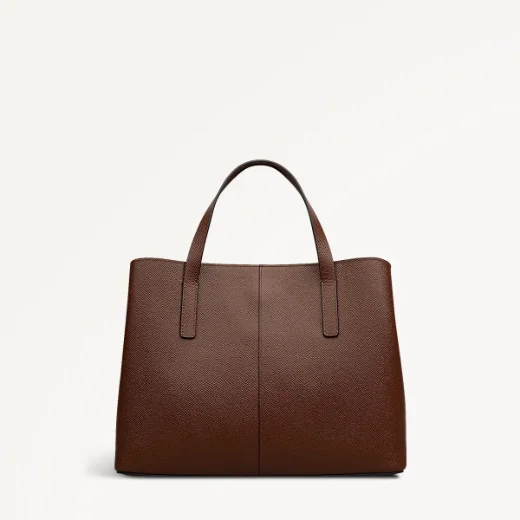 Radley Dukes Place Textured Medium Zip-top Grab Bag | Chocolate