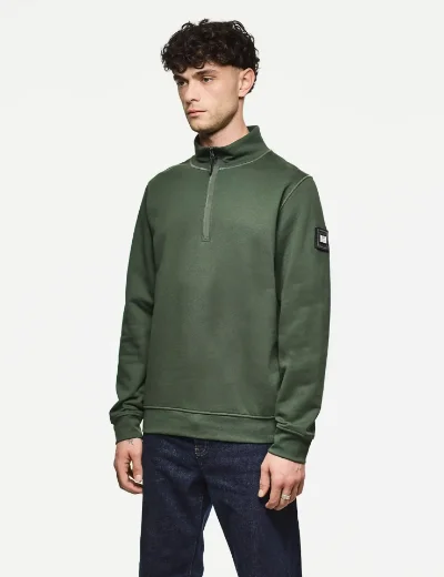 Weekend Offender Kraviz Quarter Zip Sweatshirt ¦ Forest