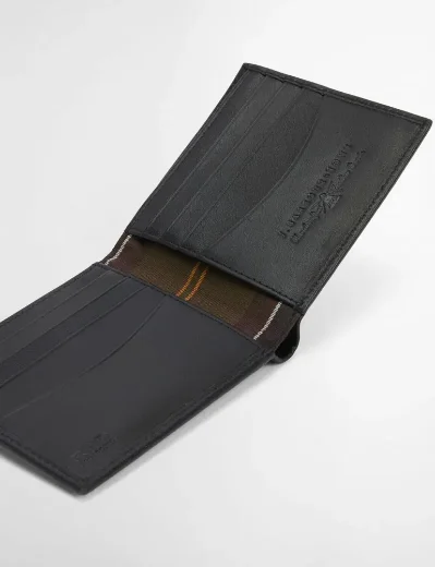 Barbour Brunton Leather Wallet | Black