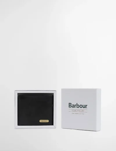 Barbour Brunton Leather Wallet | Black