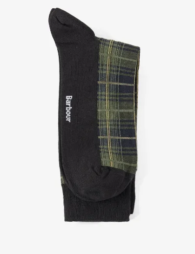 Barbour Blyth Socks | Olive Night Tartan