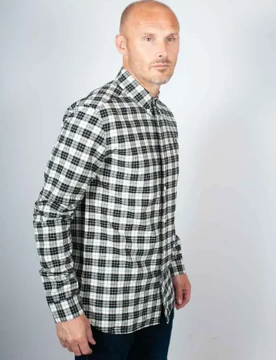 Fred Perry Tartan Oxford Shirt | Ecru
