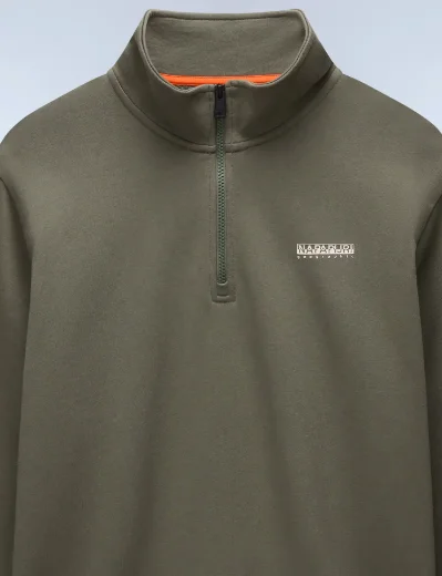 Napapijri B-Small Box Half Zip Sweat | Tea Leaf