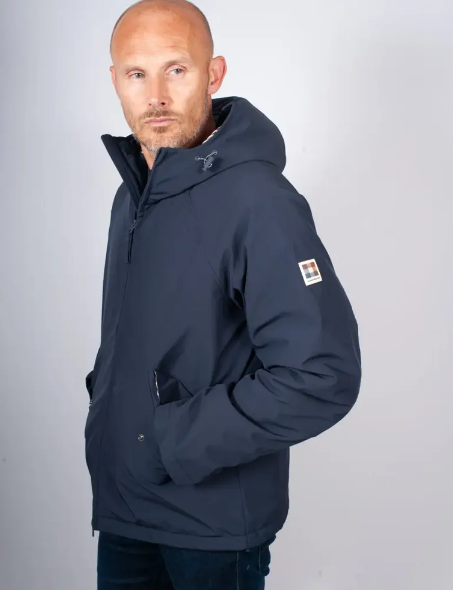 Picture of Aquascutum Active Softshell Mid Parka | Navy