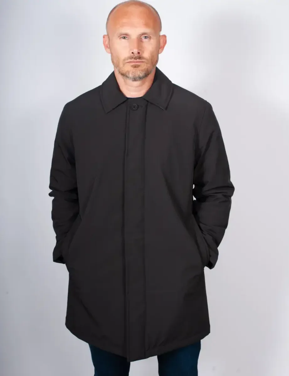 Picture of Aquascutum Soft Shell Trench Coat | Black